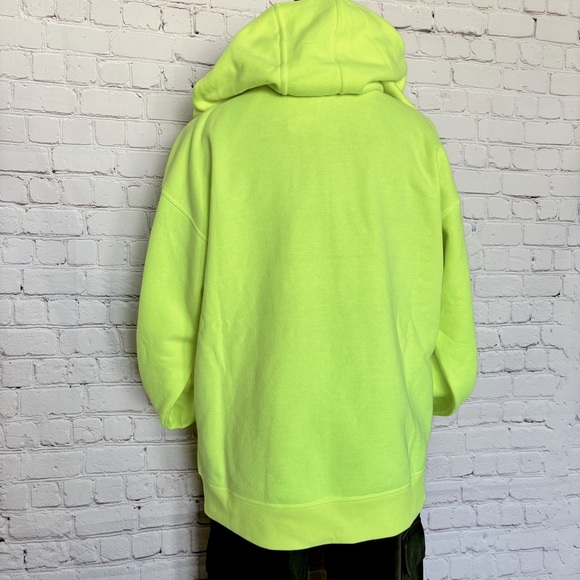 CALVIN KLEIN Performance Long Sleeve Neon Yellow Zip-Front Hoodie--M - Picture 5 of 16